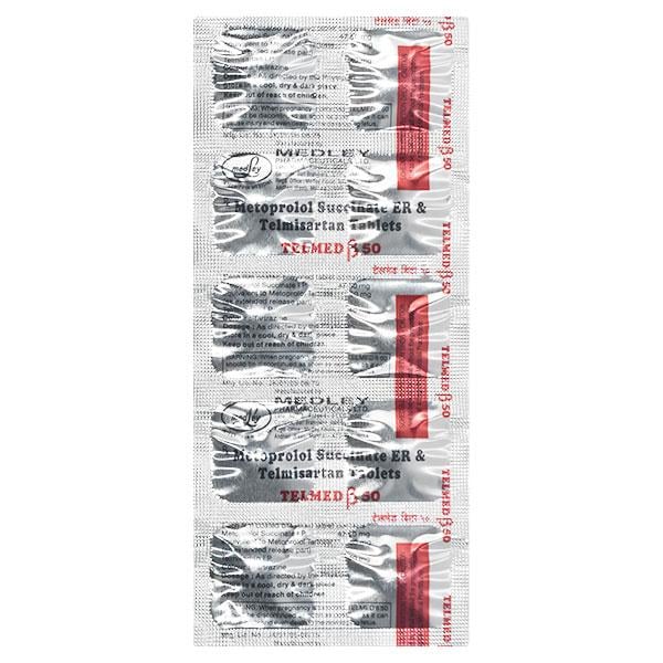 Telmed Beta 50mg Tablet 10'S