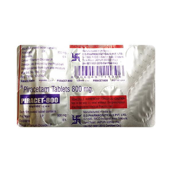 PIRACET 800mg Tablet 10's - Global Surgicals