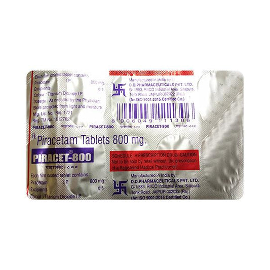 PIRACET 800mg Tablet 10's - Global Surgicals