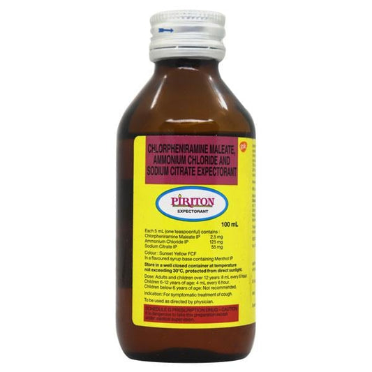 Piriton Expectorant 100ml - Global Surgicals
