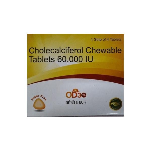 OD3 60K Sugar Free Chewable Tablet 4'S