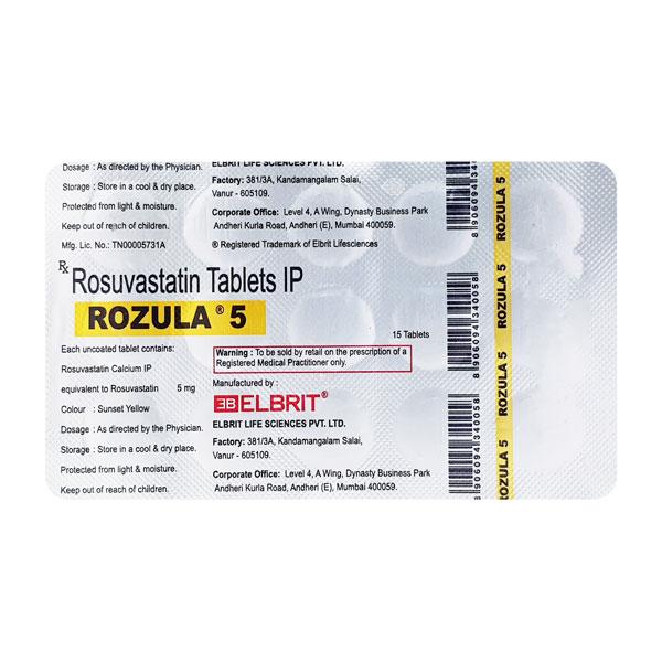 Rozula 5mg Tablet 15'S