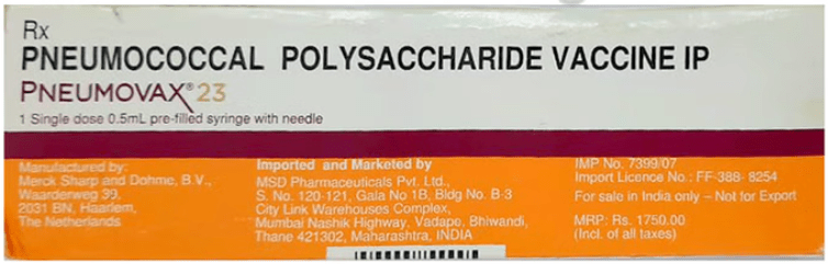 Pneumovax 23 0.5ml Injection - Global Surgicals