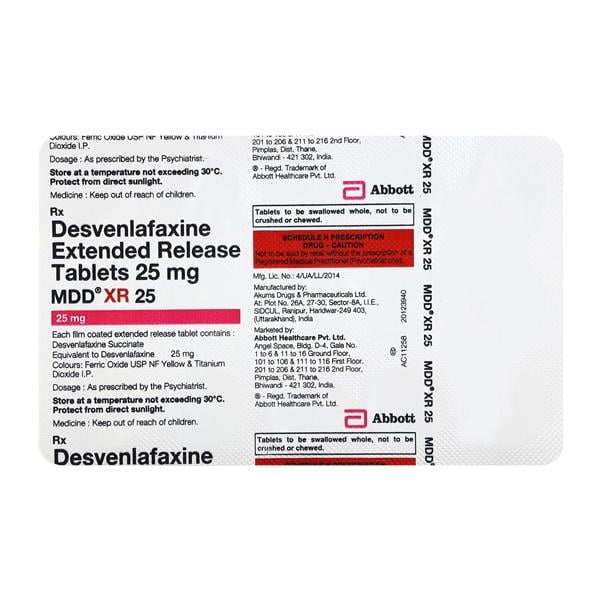 MDD XR 25mg Tablet 15's