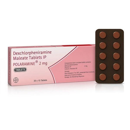 Polaramine 2mg Tablet 10'S - Global Surgicals