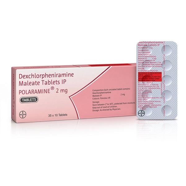 Polaramine 2mg Tablet 10'S - Global Surgicals