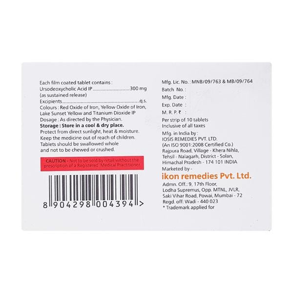 URSOBACT 300mg Tablet 10's