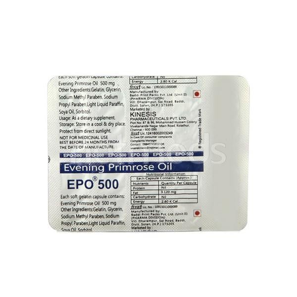EPO 500mg Capsule 10'S
