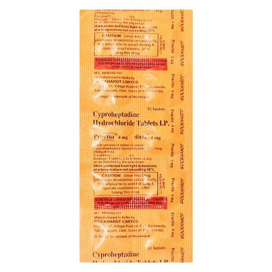 Practin 4mg Tablet 10'S - Global Surgicals