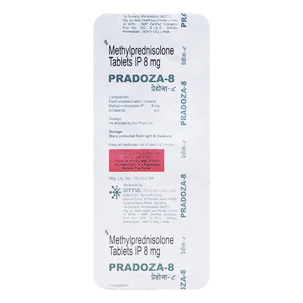 Pradoza 8mg Tablet 10'S - Global Surgicals