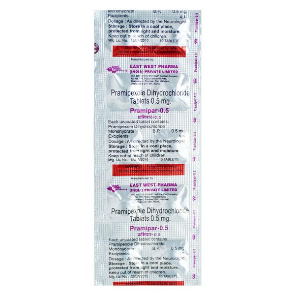 Pramipar 0.5mg Tablet 10'S - Global Surgicals