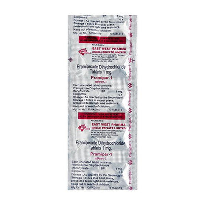 Pramipar 1mg Tablet 10'S - Global Surgicals