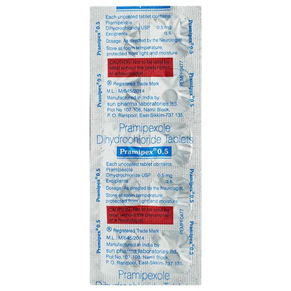 Pramipex 0.5mg Tablet 10'S - Global Surgicals