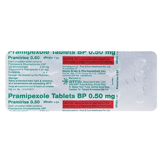 Pramirise 0.5mg Tablet 10'S - Global Surgicals