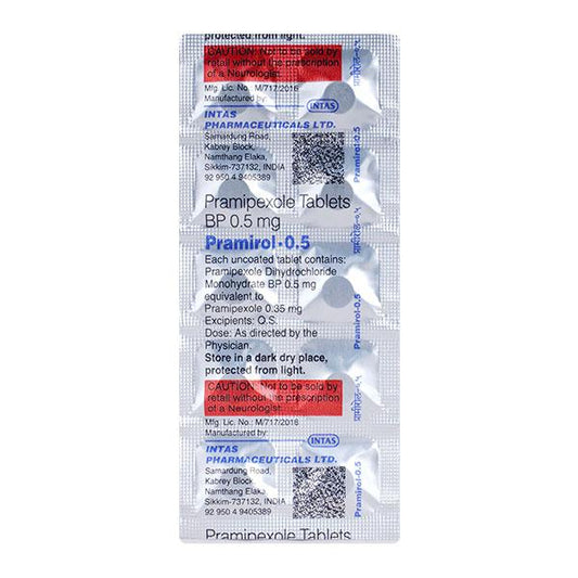 Pramirol 0.5mg Tablet 10'S - Global Surgicals