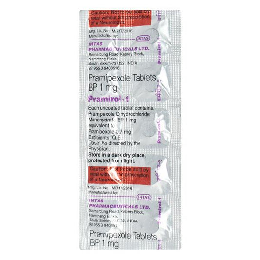Pramirol 1mg Tablet 10'S - Global Surgicals