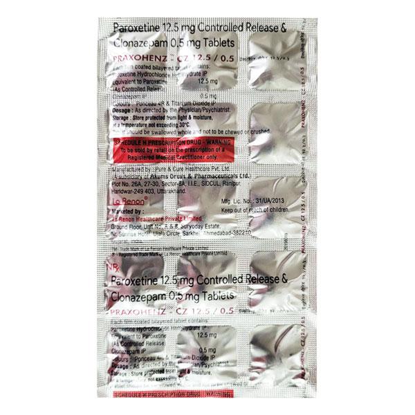 PRAXOHENZ CZ 12.5/0.5 Tablet 15's - Global Surgicals
