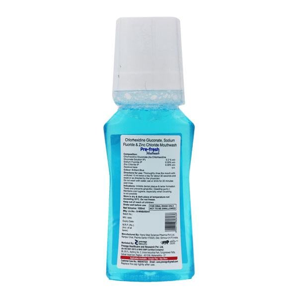 PRE FRESH Mint Flavour Mouth Wash 100ml - Global Surgicals