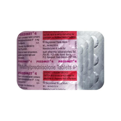 PREDMET 4 Tablet 15's - Global Surgicals
