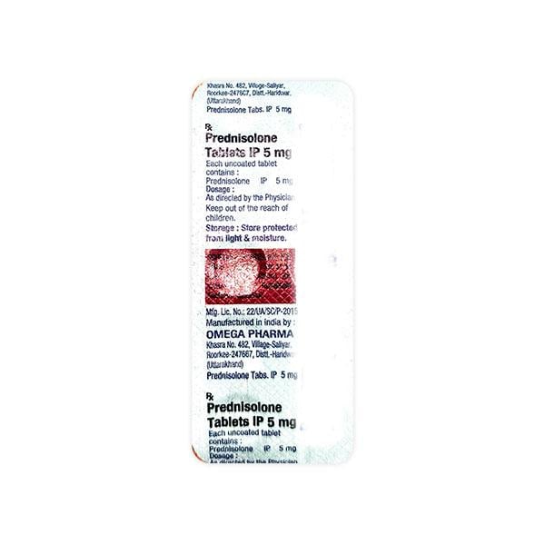PREDNISOLONE (OMEGA) 5mg Tablet 10's - Global Surgicals