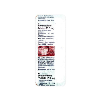 PREDNISOLONE (OMEGA) 5mg Tablet 10's - Global Surgicals