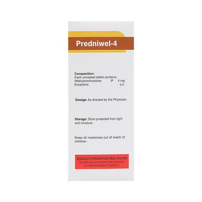 PREDNIWEL 4 Tablet 10's - Global Surgicals