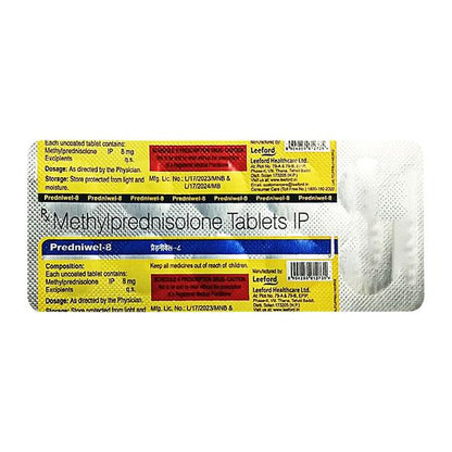 PREDNIWEL 8 Tablet 10's - Global Surgicals