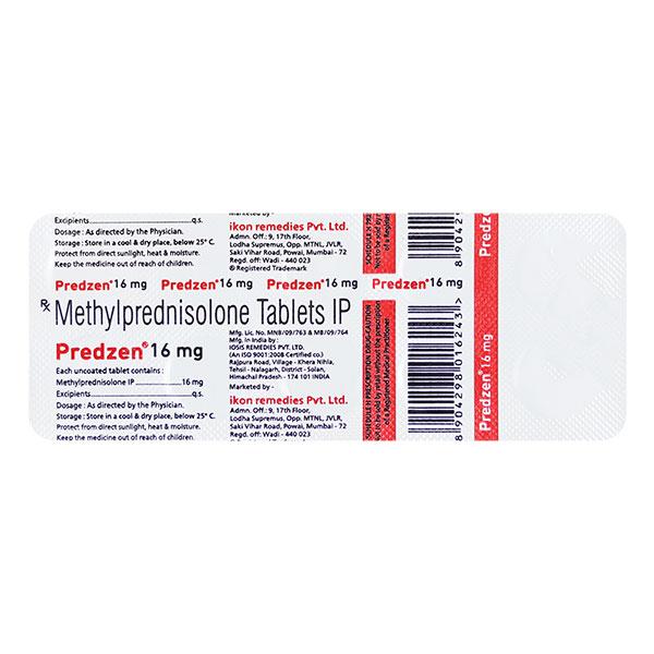 PREDZEN 16mg Tablet 10's - Global Surgicals