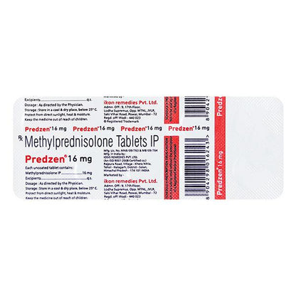 PREDZEN 16mg Tablet 10's - Global Surgicals