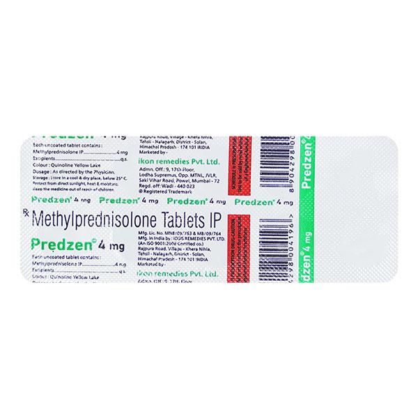 PREDZEN 4mg Tablet 10's - Global Surgicals
