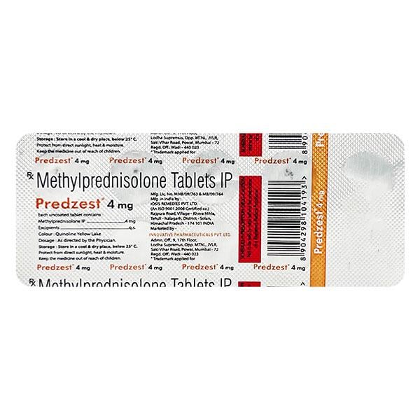 PREDZEST 4mg Tablet 10's - Global Surgicals