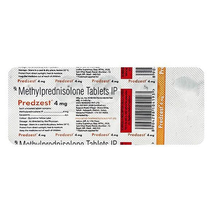 PREDZEST 4mg Tablet 10's - Global Surgicals
