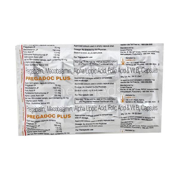 Pregadoc Plus Capsule 10'S - Global Surgicals
