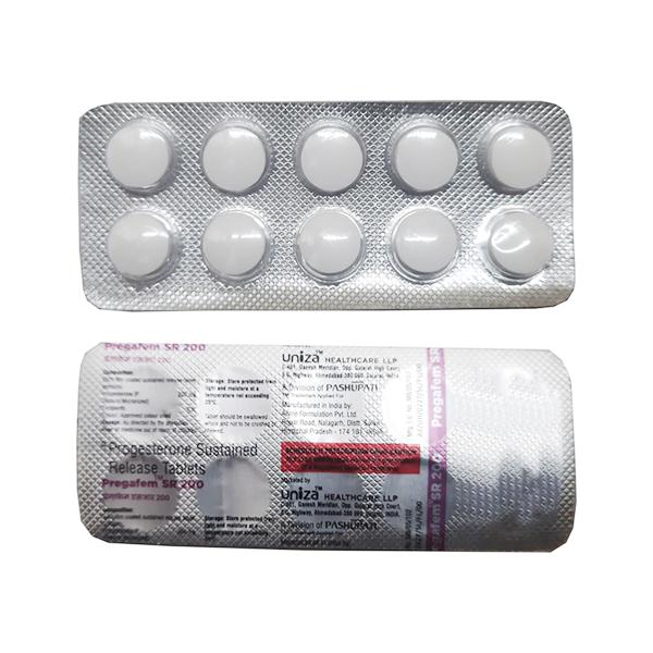 PREGAFEM SR 200 Tablet 10's - Global Surgicals