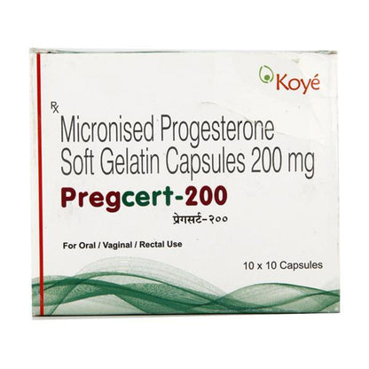Pregcert 200mg Capsule 10'S - Global Surgicals