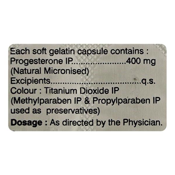 Pregcert 400mg Capsule 10'S - Global Surgicals