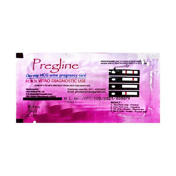 Pregline Pregnancy Test Card 1'S - Global Surgicals