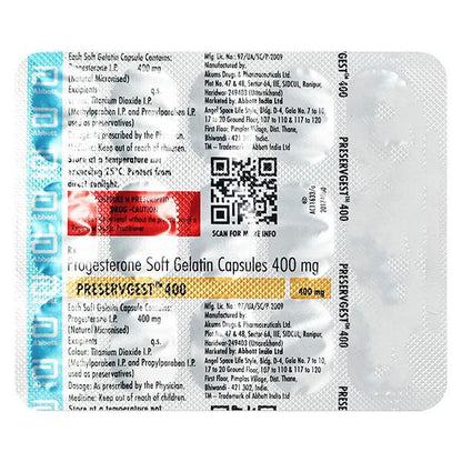 PRESERVGEST 400 Capsule 15's - Global Surgicals