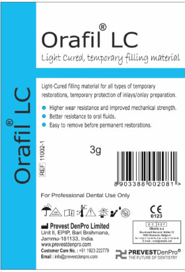 Prevest DenPro Orafil LC Temporary Restorative - Global Surgicals