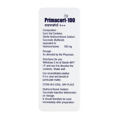 Primacort 100mg Injection 1's - Global Surgicals