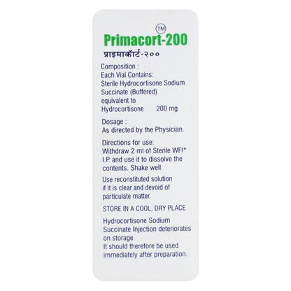 Primacort 200mg Injection 1's - Global Surgicals
