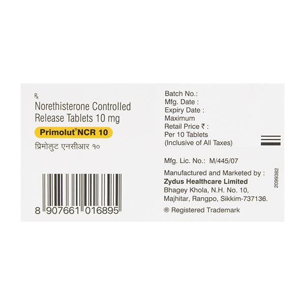 PRIMOLUT NCR 10 Tablet 10's - Global Surgicals