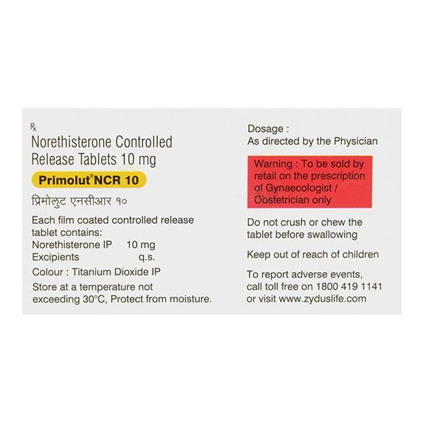 PRIMOLUT NCR 10 Tablet 10's - Global Surgicals