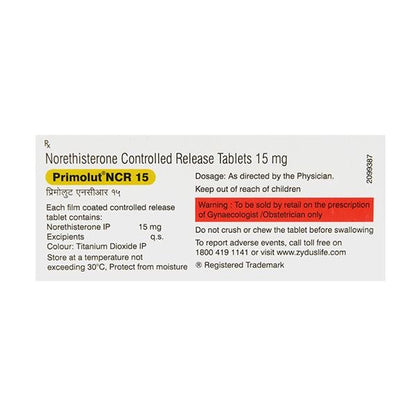 PRIMOLUT NCR 15 Tablet 5's - Global Surgicals