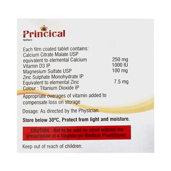 PRINCICAL Tablet 15's - Global Surgicals
