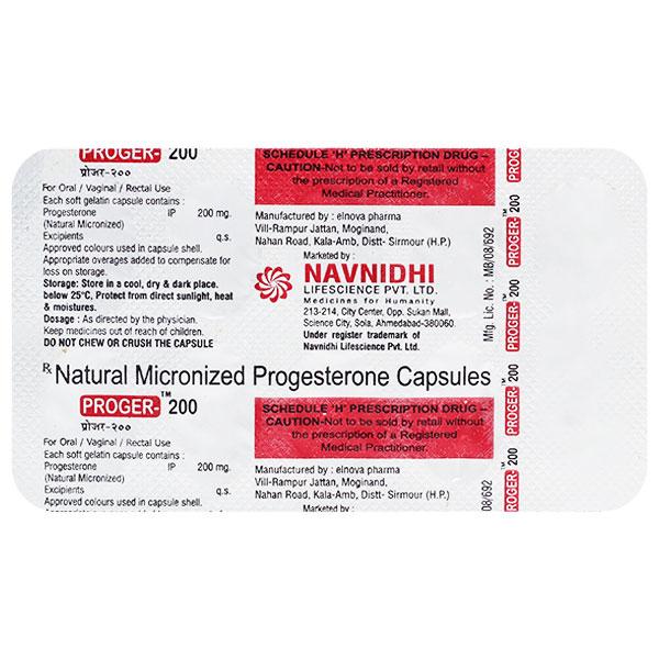 PROGER 200 Softgel Capsule 10's - Global Surgicals