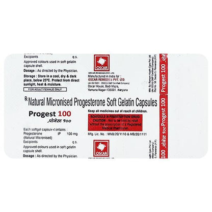 PROGEST 100 Capsule 10's - Global Surgicals