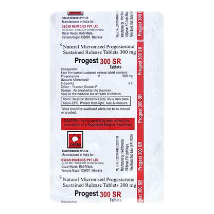 PROGEST SR 300 Tablet 10's - Global Surgicals