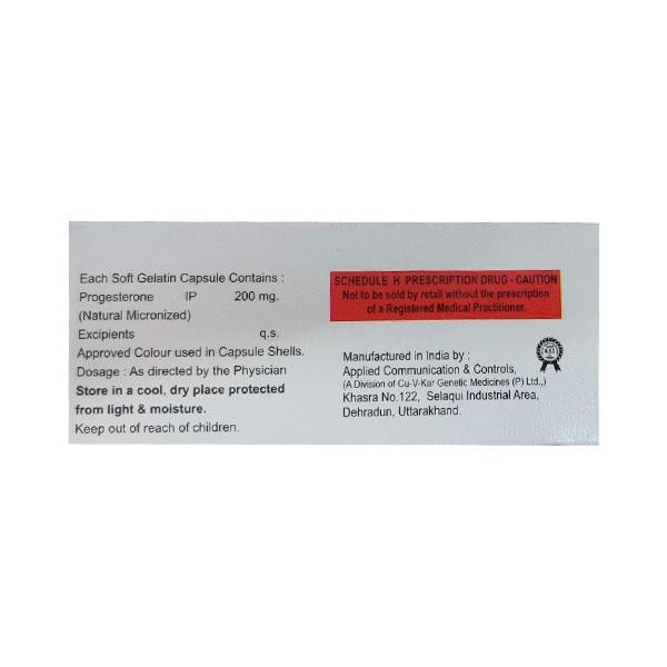 PROGESTAL 200 Soft Gelatin Capsule 10's - Global Surgicals