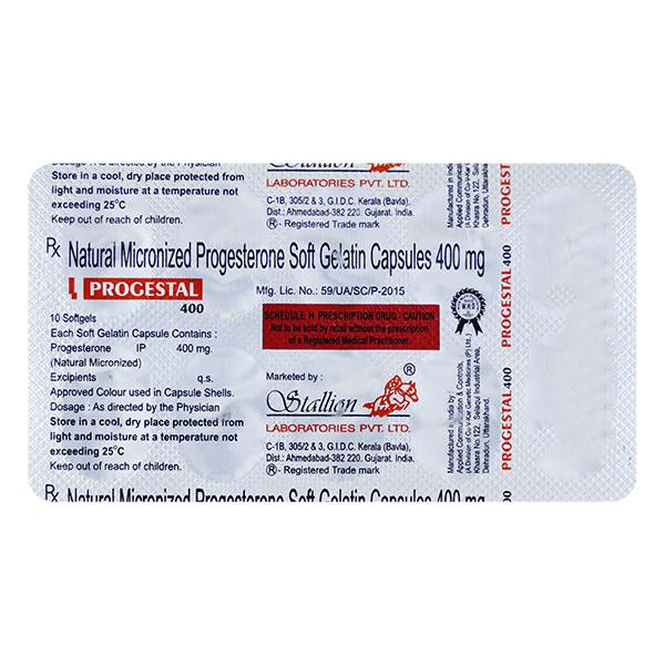 PROGESTAL 400 Capsule 10's - Global Surgicals